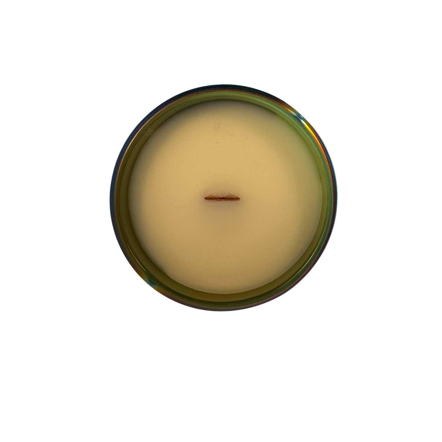 Citrus Greens fresh botanical candle by Blume & Glow burning on a marble surface with lemon and green notes