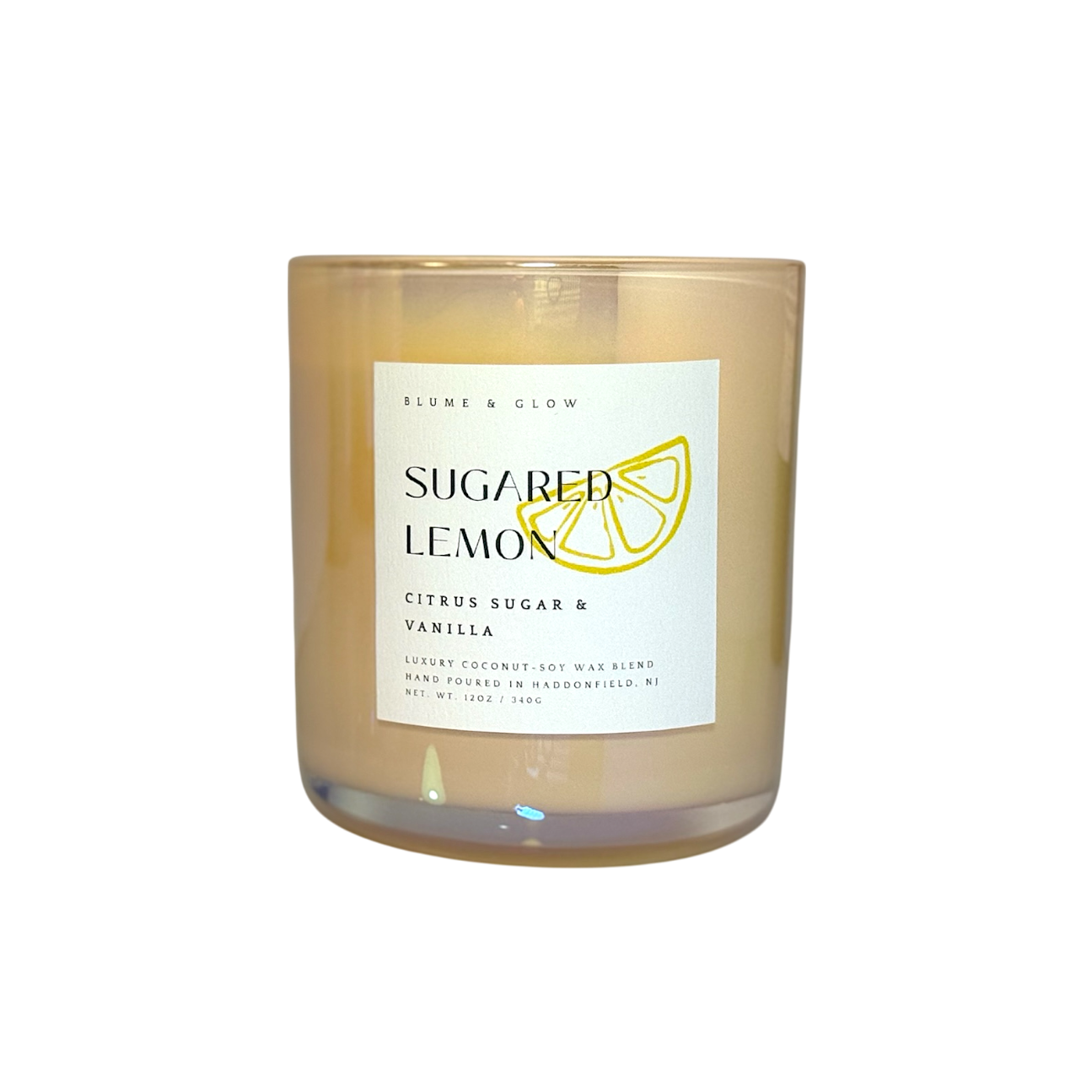 Sugared Lemon Luxury Wooden Wick Candle