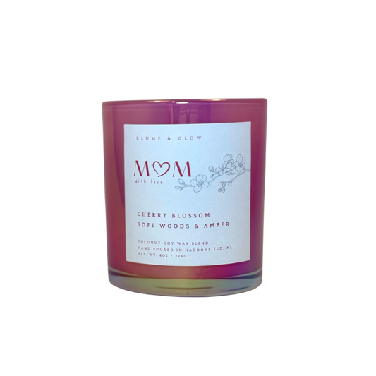 Mom Candle | Cherry Blossom, Soft Woods & Amber Scent