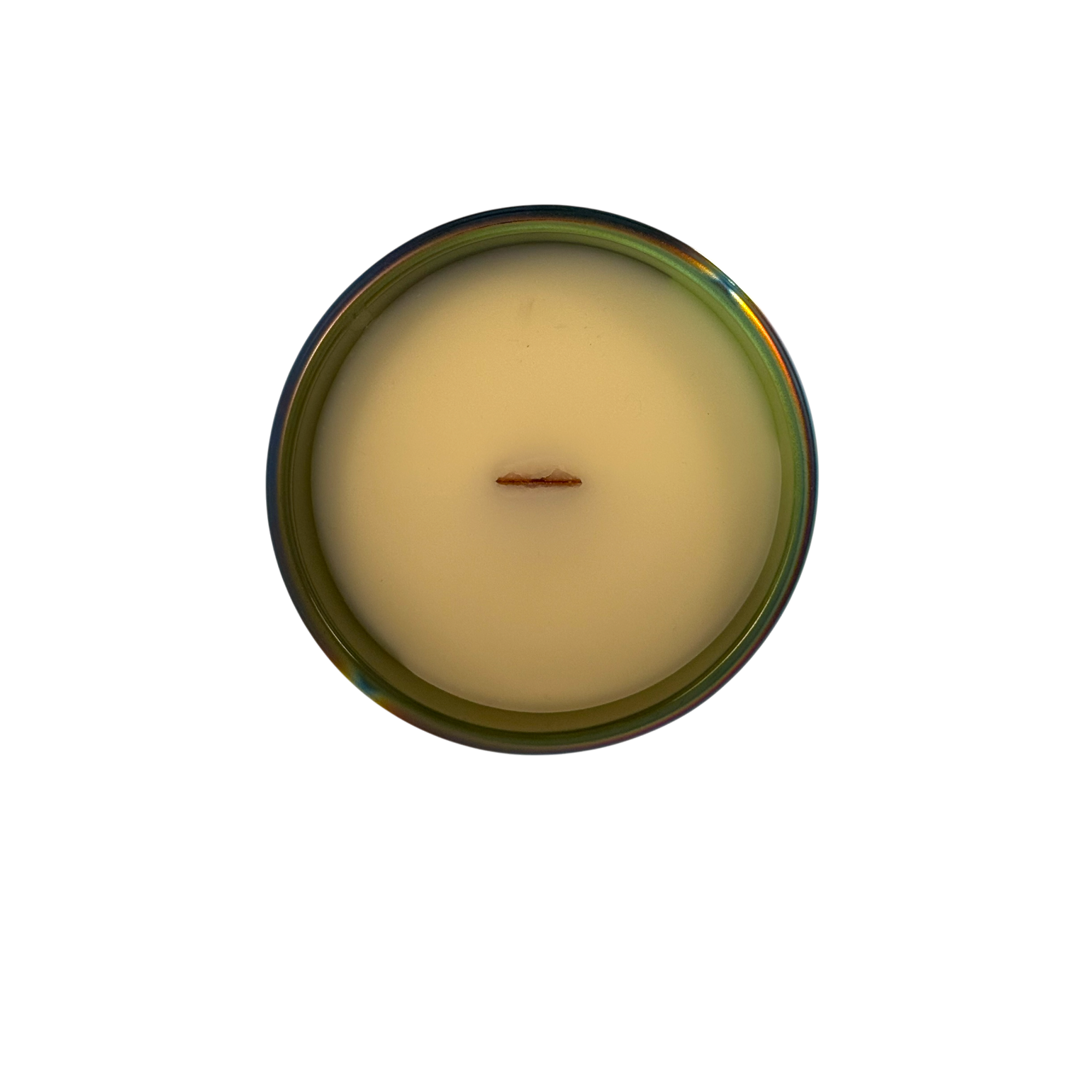 Citrus Greens fresh botanical candle by Blume & Glow burning on a marble surface with lemon and green notes