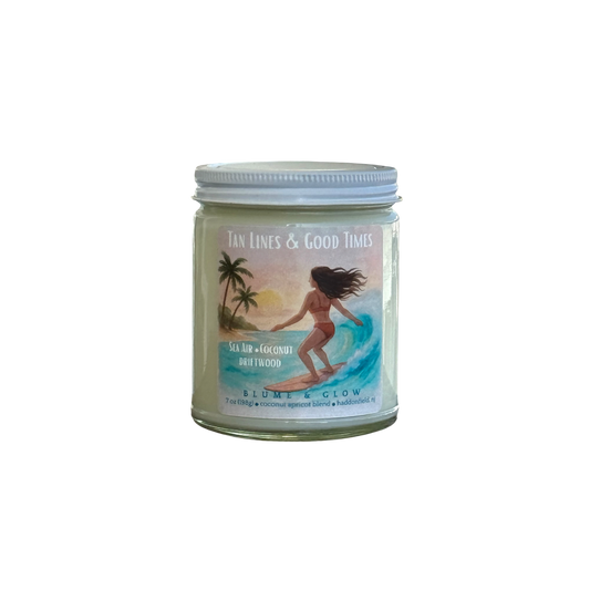 Tan Lines & Good Times Candle | Sea Air  & Coconut Candle