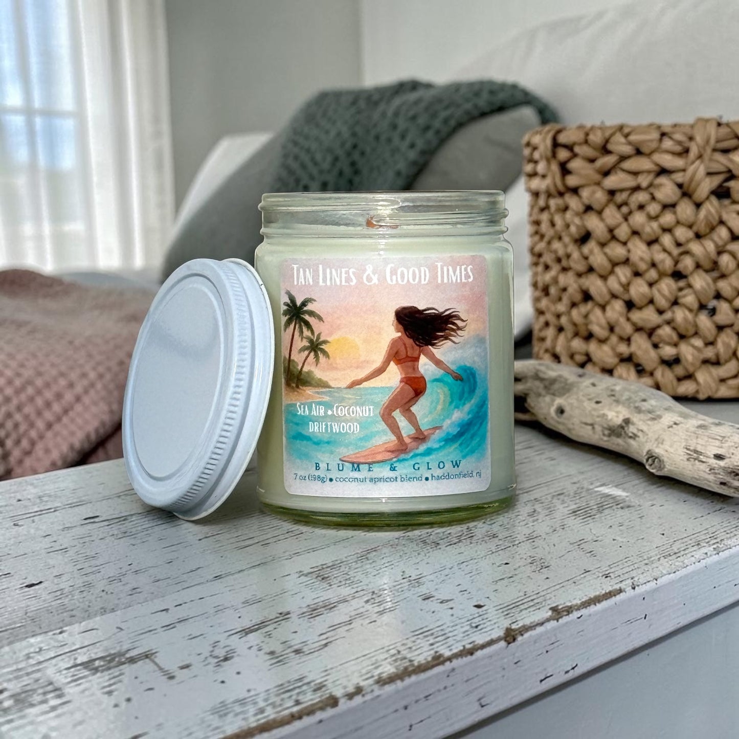 Tan Lines & Good Times Candle | Sea Air  & Coconut Candle