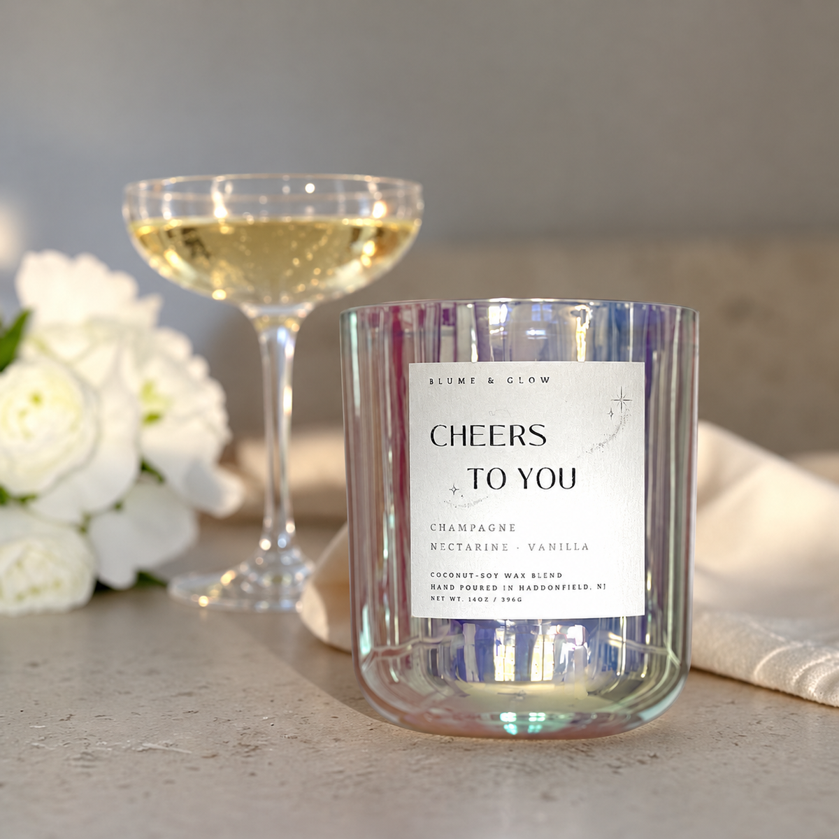 Cheers to You Candle | Champagne, Nectarine & Vanilla