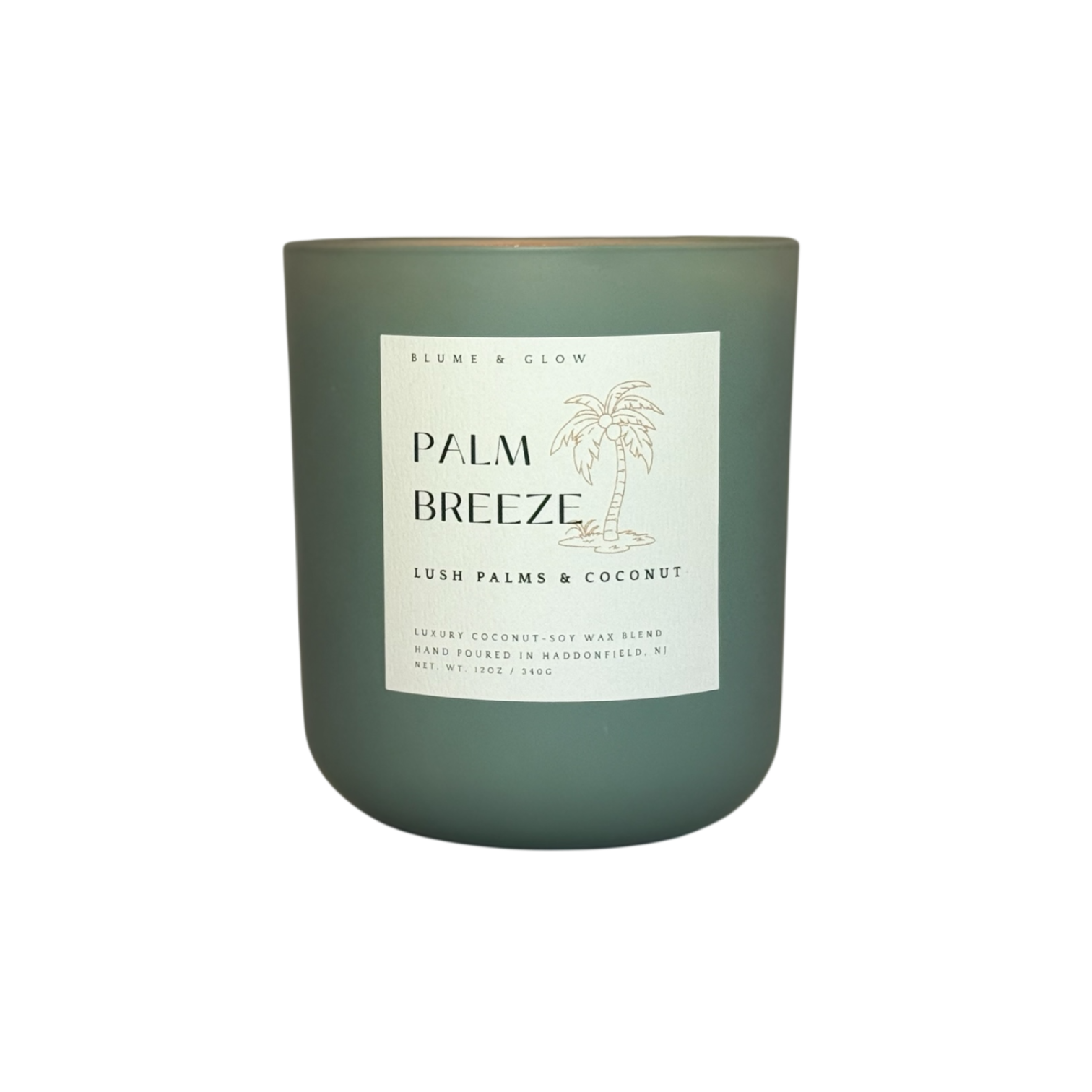 Palm Breeze tropical coconut gardenia wooden wick candle