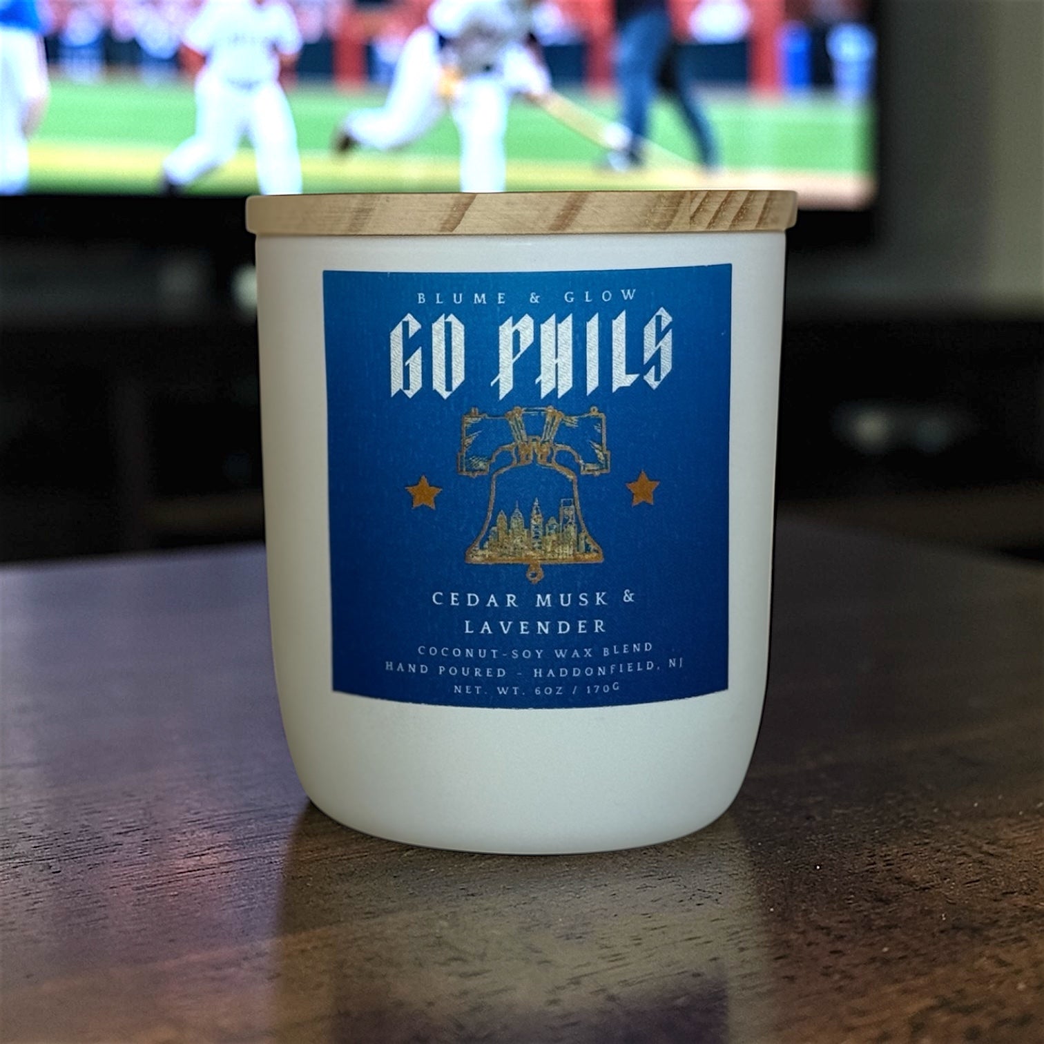 Phillies Connect Wooden Wick candle